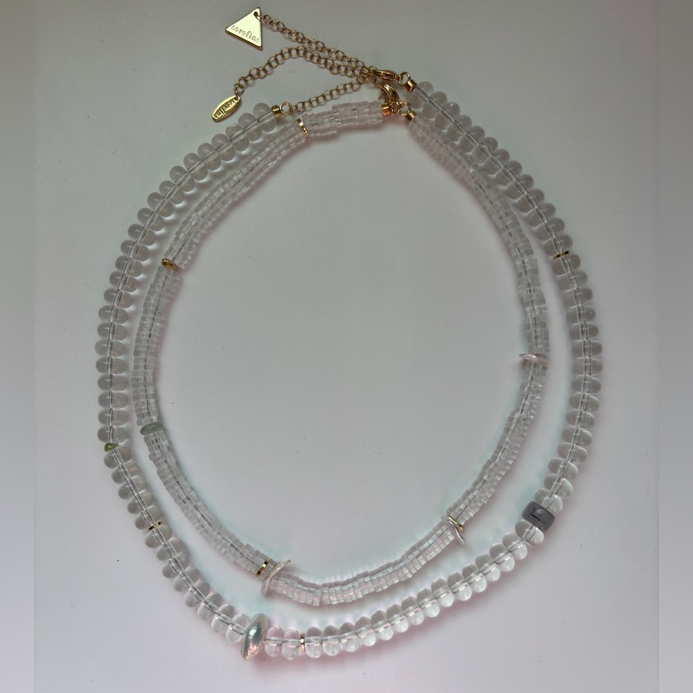 Anthropologie Camp Icon clear beaded Serefina
